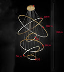 Axyaa Modern LED Pendant Chandeliers for Staircase and Living Room Lighting