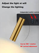 Axyaa LED Swing Spotlight Wall Lamp Adjustable for Bedside Reading or Living Room Sconce