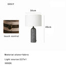 Axyaa Stripe Marble Table Lamp: Luxury Vintage Desk Light