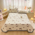 Axyaa Velvet Quilted Bed Cover Single/Double Bedspread - Winter Bed Linen