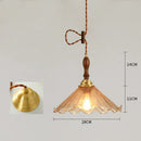 Axyaa Glass LED Pendant Lamp: Nordic Modern Home Indoor Lighting, Copper Hanglamp