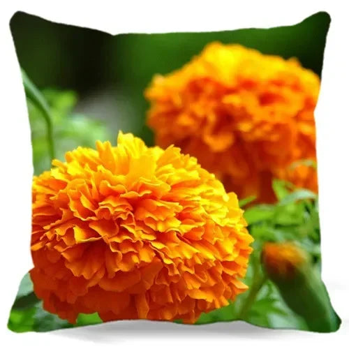 Axyaa Chrysanthemum Floral Polyester Cushion Cover Home Decor Pillowcase