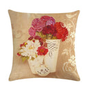 Sunflower Linen Throw Pillow Cover for Home Decor by Axyaa