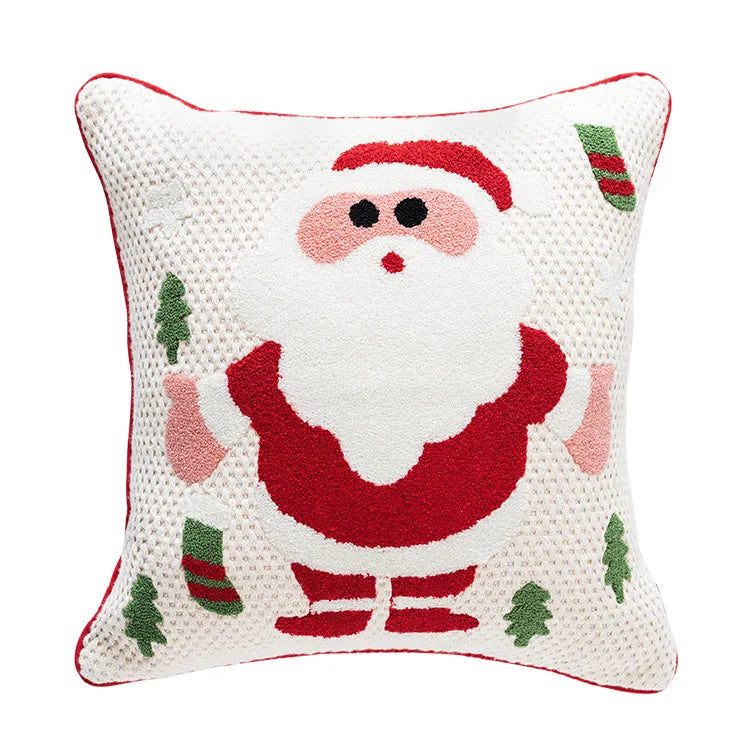 Axyaa Santa Snowflake Embroidery Cushion Cover 45x45cm
