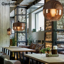 Axyaa Vintage Industrial Glass Pendant Light Fixture for Kitchen and Living Room