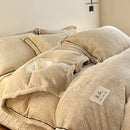 Axyaa Velvet Duvet Set: Warm Plush Comforter, Thick Blanket, Home Bedding, Winter