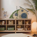 Axyaa Boho Cat Fabric Wall Decals for Nursery & Kids Room Decor