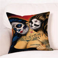 Axyaa Skull Floral Festival Cushion Cover - Halloween Home Decor