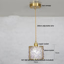 Axyaa Crystal Pendant Light: Luxury LED Copper Ceiling Lamp for Home Decor & Lighting