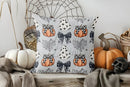 Axyaa Halloween Ghosts, Pumpkins & Bow Pillow Cover - Sofa, Bedroom, Car - Patterned Cushion Cover