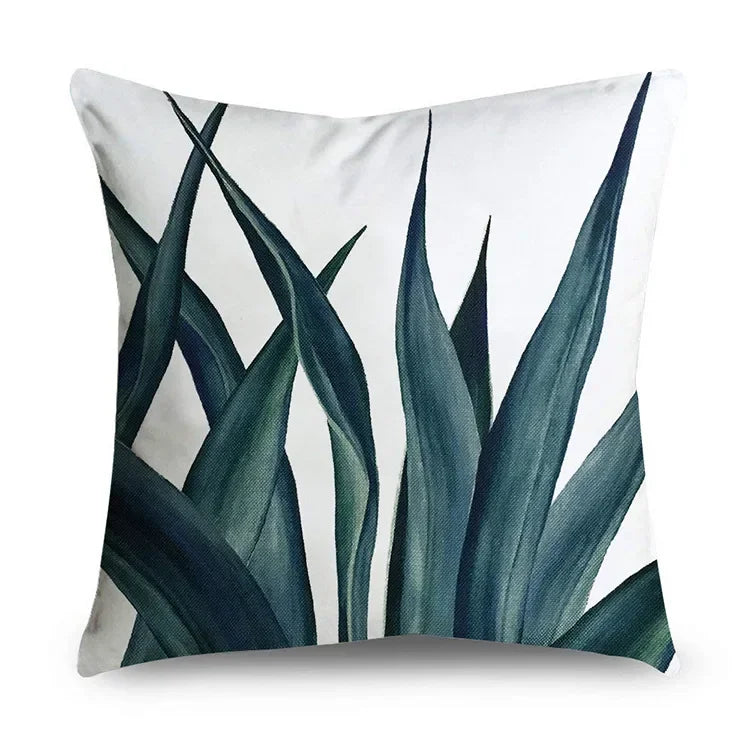 Axyaa Tropical Plant Leaves Pillowcase 45*45cm