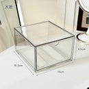 Axyaa Acrylic Makeup Storage Box Set with Drawer & Cotton Swab Organizer