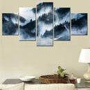 Arctic Wolf Winter Canvas Art Print 5-Piece Set by Axyaa