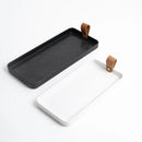 Axya Nordic Jewelry Tray with Black & White Disk Setting, Stylish Home Decor Tray