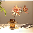 Axyaa Amber Glass Vase Hydroponic Flower Arrangement Artistic Decor - Dried Flower Vessel