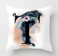 Axyaa Flower Cat Alphabet Pillowcase 45x45cm Cushion Cover, Modern Home Decor