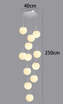 Axyaa Crystal Chandelier Stair Pendant Lamp Living Room Lighting