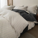 Axyaa Striped Jacquard Cotton Bedding Set