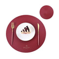 Axyaa PU Faux Leather Table Mats & Coasters Set for Dining & Kitchen, Christmas Theme