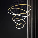 Axyaa Crystal Chandelier Stair Pendant Lamp Living Room Pendant Lights Modern Interior Lighting