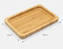 Axyaa Bamboo Tea Tray Retro Nanzhu Rectangular Serving Plate Dish Home Accessories