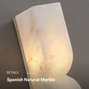 Natural Marble Wall Lamp Vila by Axyaa: Luxury Copper Wall Light for Living Room, Bedroom & Hallway
