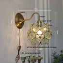 Axyaa Pink Glass LED Wall Light Fixture for Home Decor & Bedroom Sconce Lamp