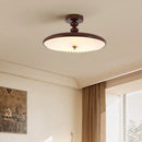 Axyaa Walnut Wood Grain Ceiling Light for Dining Room Bedroom Living Room