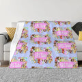 Axyaa Tube Mascot Group Throw Blanket - Heavy, Cute & Anime-inspired.
