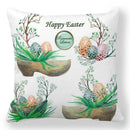 Axyaa Easter Bunny Egg Floral Print Pillowcase