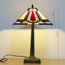 Axyaa Tiffany Glass Table Lamps LED Standing Luminaires for Home and Office