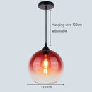 Axyaa Nordic Glass Bubble Pendant Light - Retro Industrial E27 Lamp for Home, Kitchen, Cafe