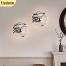 Axyaa Marble Chrome Wall Lamp - Luxury LED Lighting Fixture