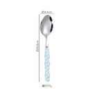 Axyaa Pearl Byen Ceramic Handle Cutlery Spoon Fork Set