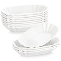 Axyaa 8-Piece 7.75" White Porcelain Breakfast Dinner Dessert Plates