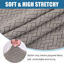 Axyaa Flocking Sofa Seat Cushion Cover Stretch Slipcover for Living Room Decor