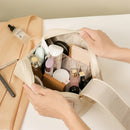 Axyaa High-Capacity Organ Pillow PU Leather Makeup Bag