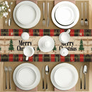 Axyaa Christmas Plaid Table Runner: Festive Dining Decor for Kitchen Party Tables