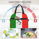Axyaa Italia Flag Insulated Lunch Bag with Adjustable Strap Thermal Lunch Box