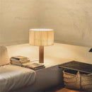 Axyaa Wabi Sabi Wood Table Lamps - Minimalist Fabric Decorative Lamp