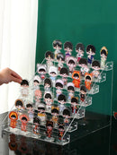 Axyaa Acrylic Stand Display Rack Anime Figure Storage Case Clear Organizer Shelf