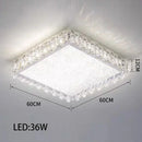 Axyaa LED Crystal Ceiling Lamp Modern Square Dimmable Dining Room Fixture