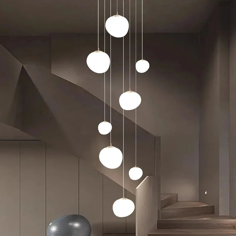 Axyaa Staircase Chandeliers Pendant Light Lamps, Modern Home Decor LED Lights for Living Room