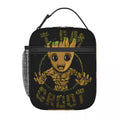 Axyaa Guardians Of The Galaxy Groot Lunch Bag: Insulated, Portable Bento, Cooler Box