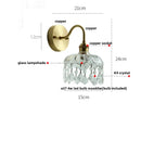 Axyaa Crystal Vintage LED Wall Lights Pull Chain Switch Stair Light Fixtures