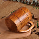 Axyaa Handmade Wooden Beer Mug 320ml - Natural Wood Cup for Drinks