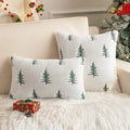 Axyaa Christmas Tree Plush Pillowcase - Festive Sofa Cushion Cover