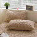 Axyaa Velvet Pillowcase Pair - Warm Rectangle Cushion Cover 48x74cm