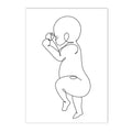 Minimalist Axyaa Mother and Child Wall Art Print for Home Decor