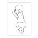 Minimalist Axyaa Mother and Child Wall Art Print for Home Decor